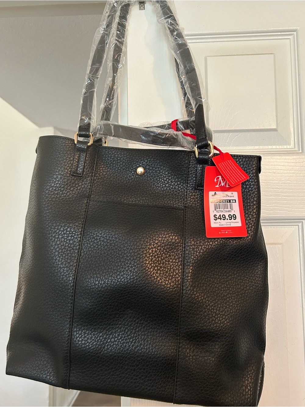 Montana West black pebble tote NEW